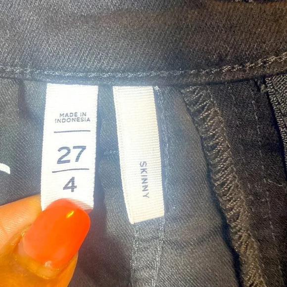 LOFT High-Rise Black Skinny Jeans Size 4/27 - Picture 10 of 11
